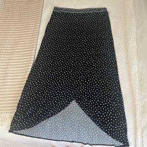 Women’s Max Studio Size Large Black/white Polka Dots with high low hemline.